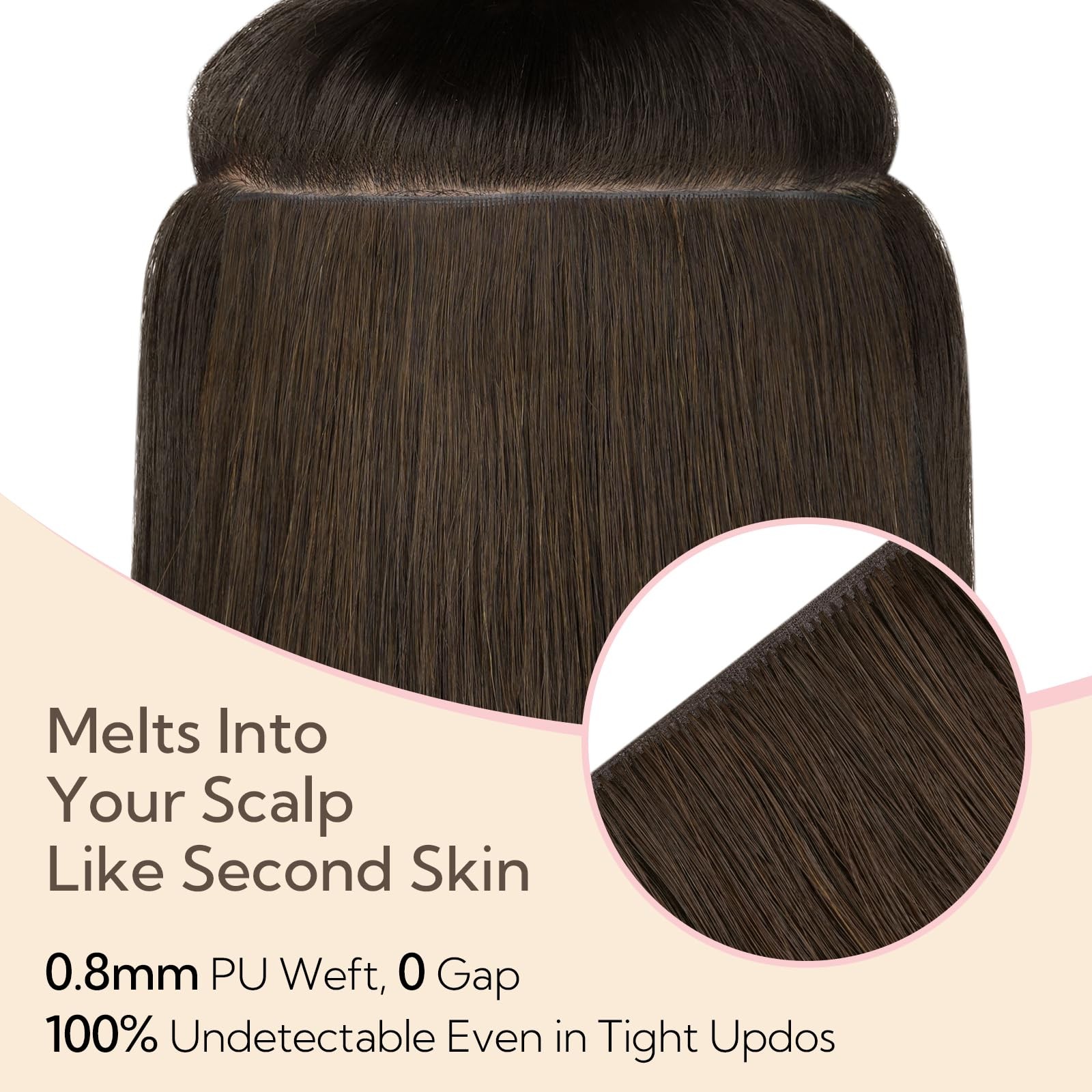 Hotbanana Invisi Edge Clip In Hair Extensions 14Inch 120G Injected Seamless