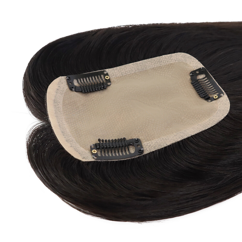 Silk Top Topper Women Human Cuticle Remy Hair Natural Black Hair Top Pieces