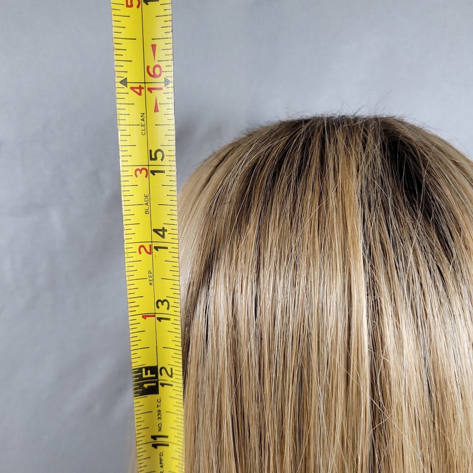 Natural Mixed Blonde Dark Roots Synthetic Hair Medium / Long WIG Cosplay