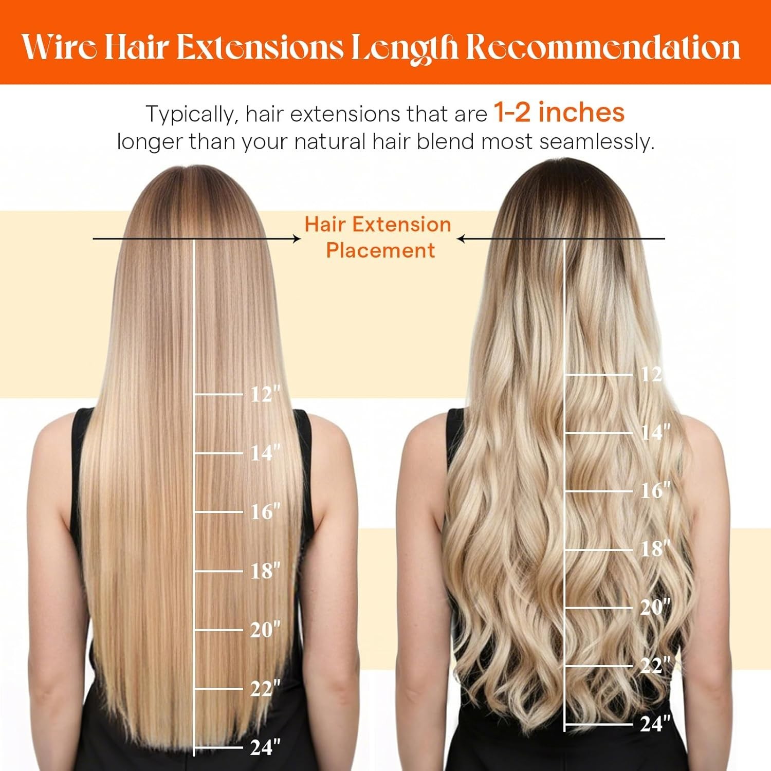 Reusable Halo Hair Extensions – 18 Inch Golden Blonde with Medium Highlights