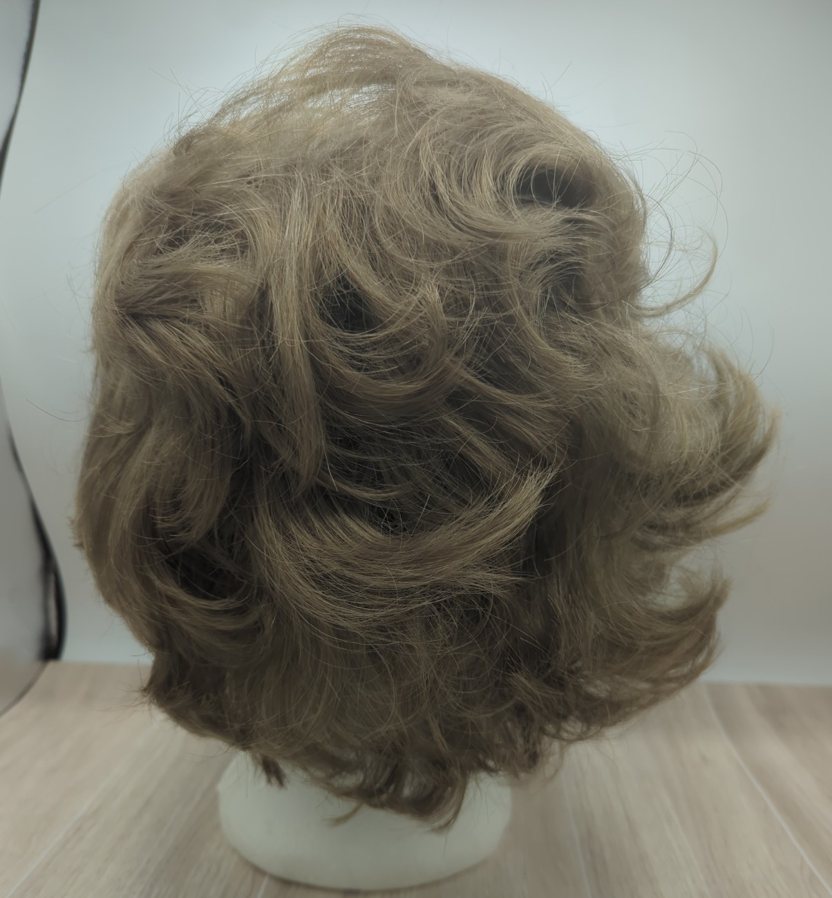 Fashion Club Designs Short Curly Wig Joy 14 Large, Light Ash Brown