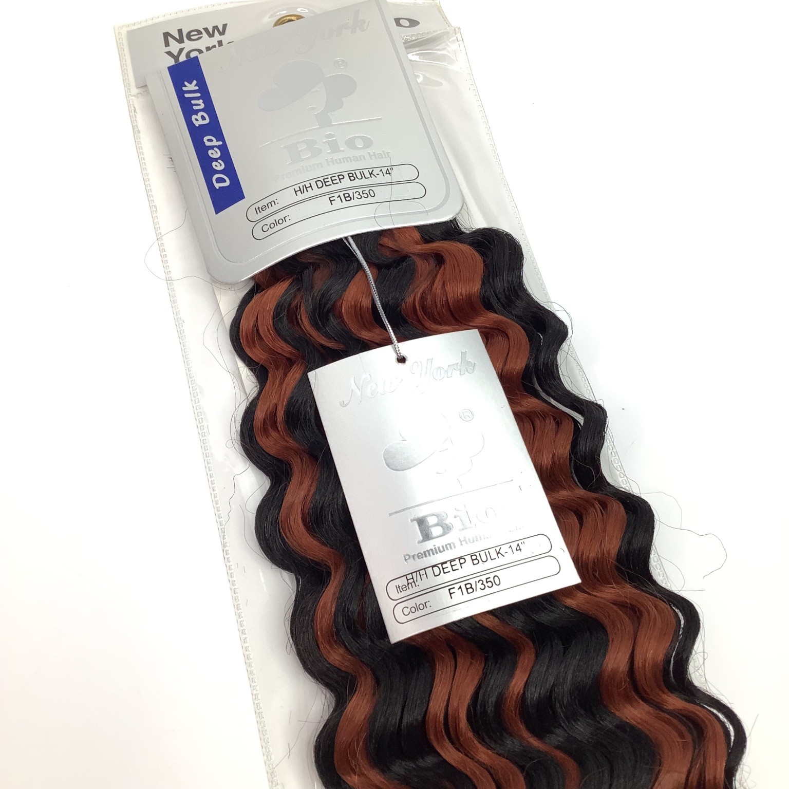 New York Bio H/H Deep Bulk Human Hair Extension 14″ F1B/350 Premium Wavy