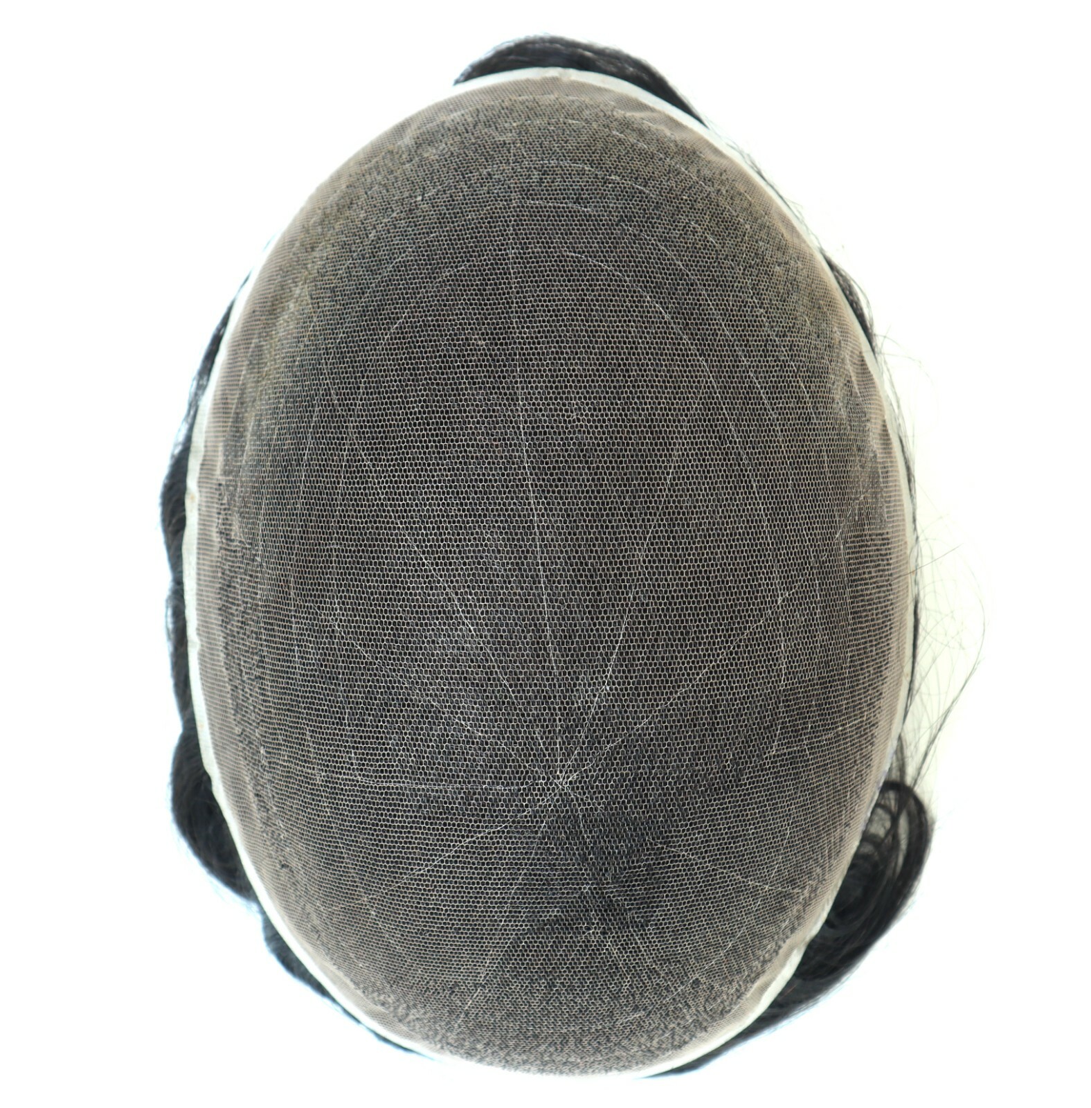 Natural Mens Toupee Hair Replacement System French Lace Toupee Hairpiece #1B
