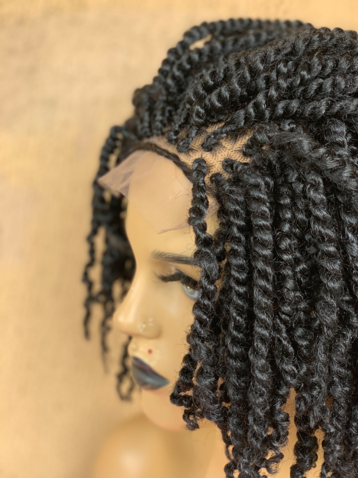kinky twists wig, styles for natural hair, braids wigs for black women