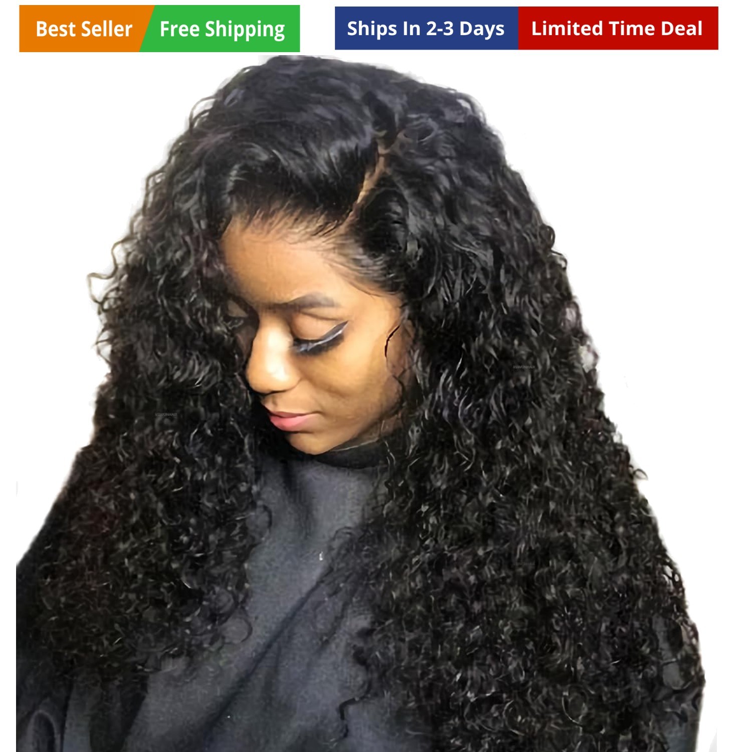 Wet and Wavy Deep Wave Lace Front Wigs Human Hair Glueless for Black Women 20…