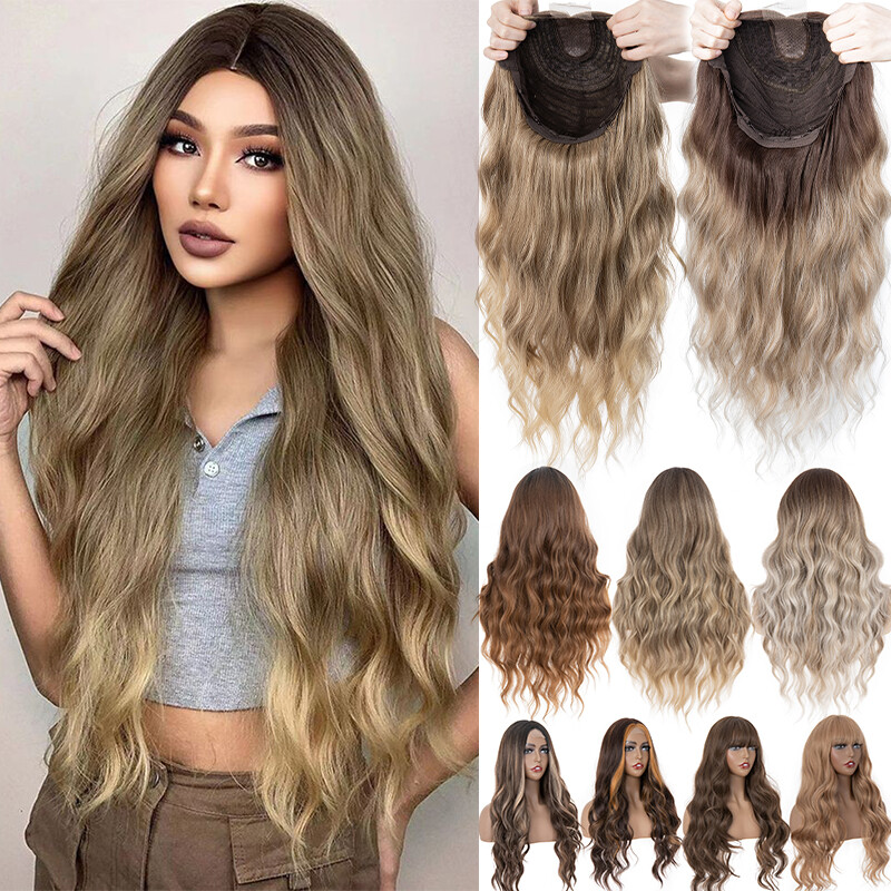 Long Curly Fashion Cosplay Costume Party Hair Anime Wigs Full Hair Wavy Straight