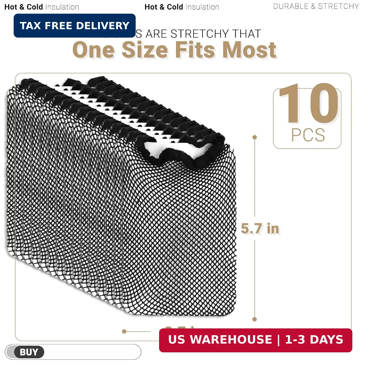 Smilco 10-Piece Mesh Wig Caps & Fishnet Hair Net for Women, Nylon Weaving Net fo