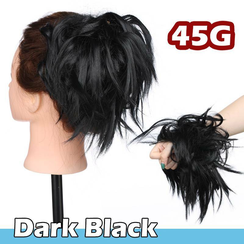 45/85G Real Messy Bun Updo As Human Hair Extensions Scrunchie Tousled Ponytail