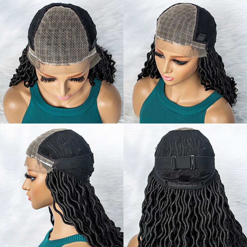 32″ Synthetic Lace Front Wig Braided Wigs Braid With Baby Hair Braided Curly