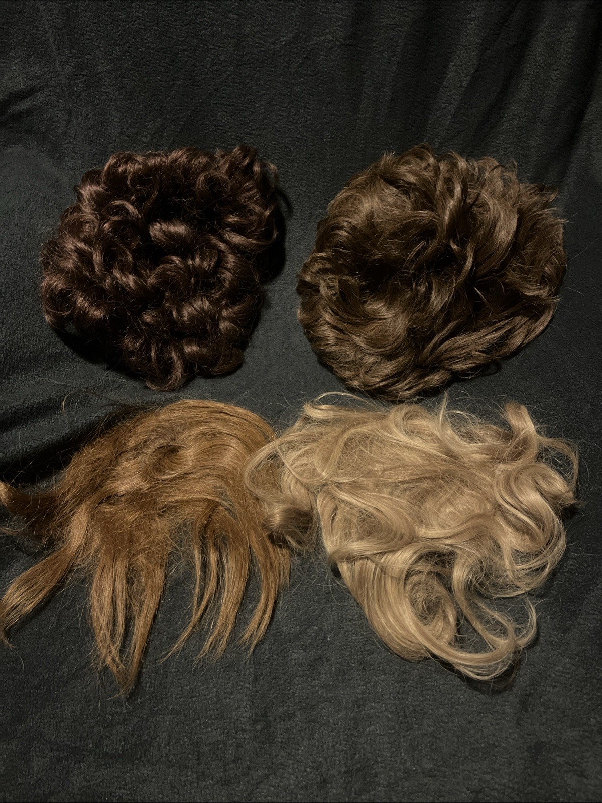 Lot Of VINTAGE 100% Human HAIR Wigs And Wiglets Hairpieces Sandra Sue Empress