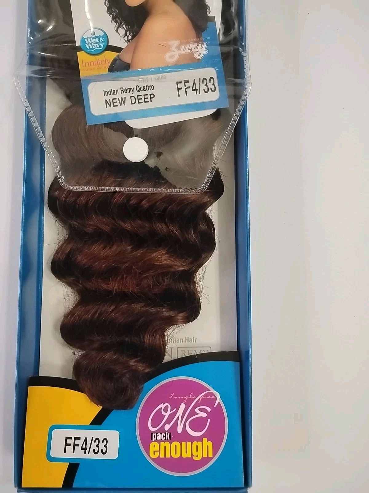 100% Remy human hair weave Indian quattro New deep wet and wavy curly FF4/33