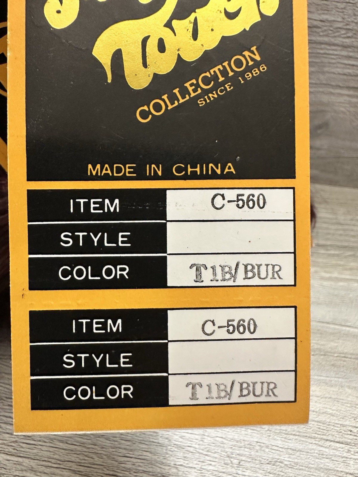 Hair Piece Wig By Magic Touch. 100% Kanekalon fiber Small Section C-560 Tin/Bur
