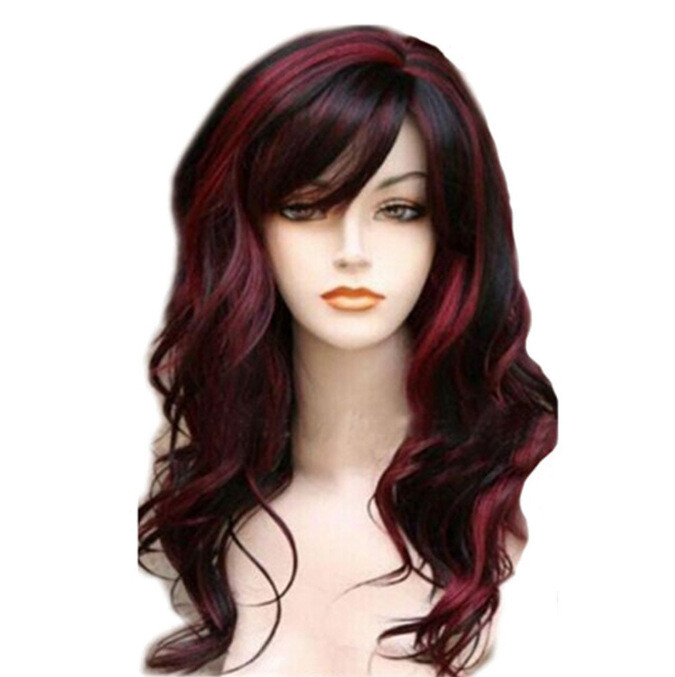 62cm Charming Women Side Bangs Long Curly Full Hair Synthetic Wig