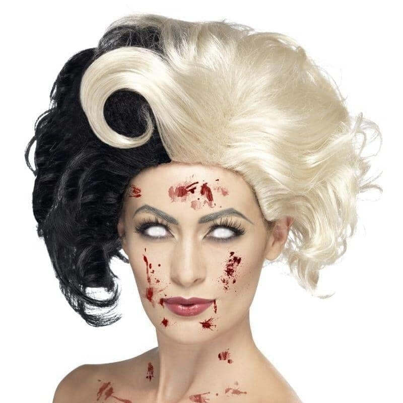 Evil Madame Wig Adult Black Blonde Costume Hair