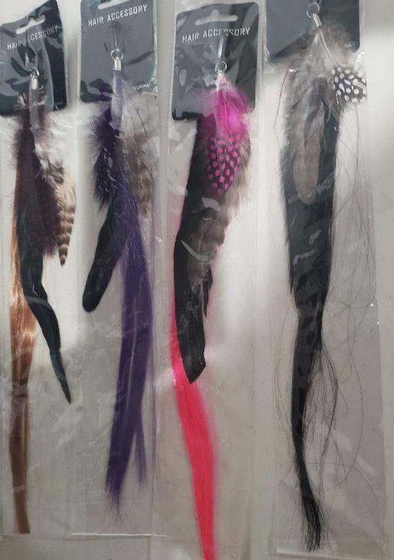 12 FEATHER HAIR EXTENSTIONS