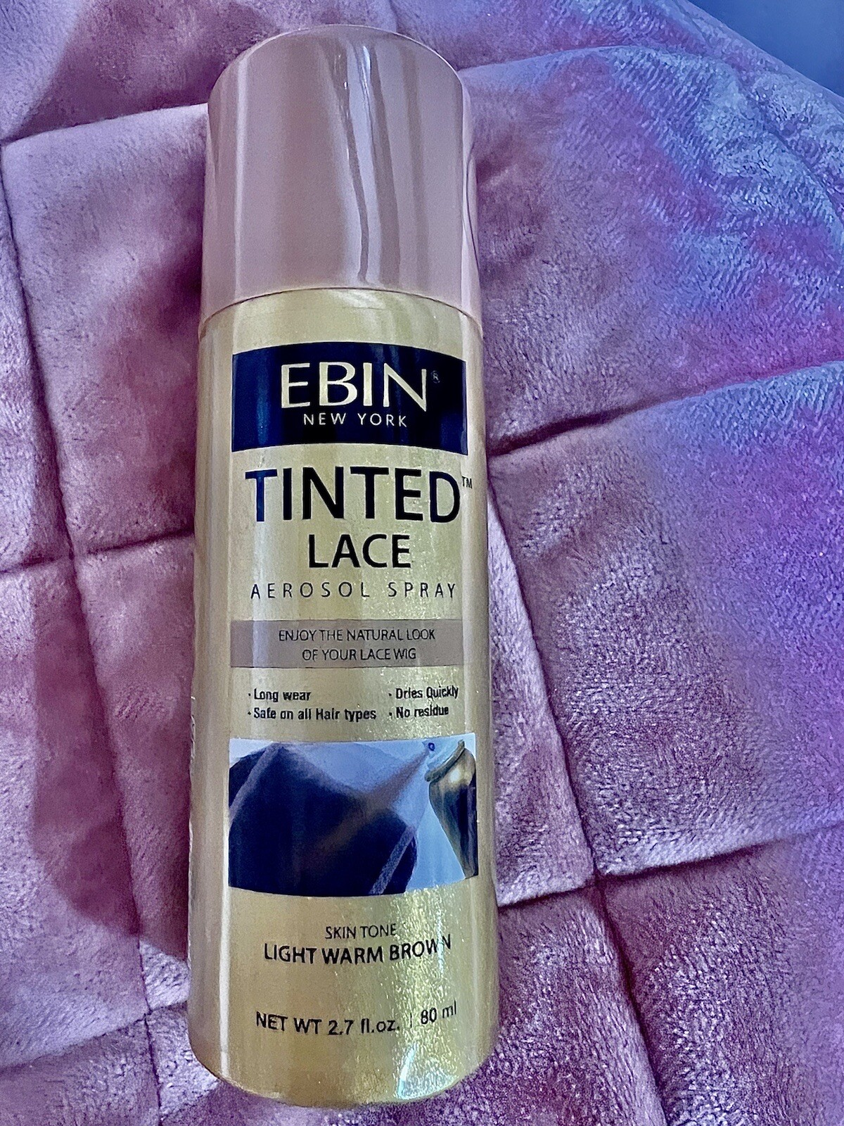 EBIN New York Tinted Lace Spray Light Warm Brown Wig Lace Coverup 2.7 fl oz