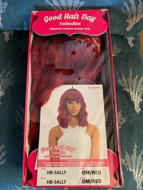AWESOME Good Hair Day Synthetic Crimp Wig w/Bangs #HB-Sally Color#OM/Red