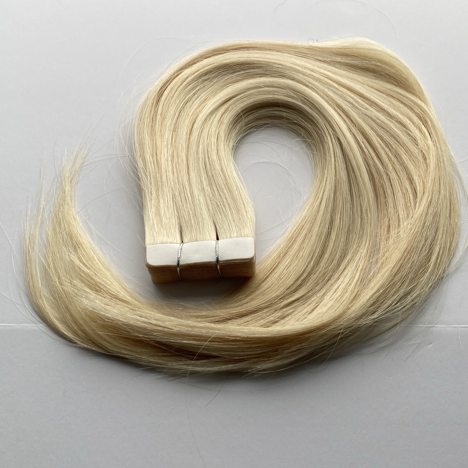 Sunny Human Hair Tape In Extensions 12 Inch 30g 20Pcs #60 Bleach Blonde Remy NEW