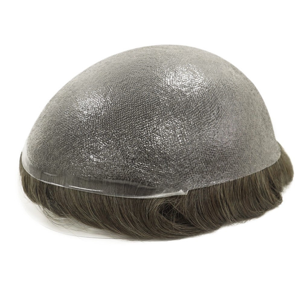 Ultra Thin Skin 0.02mm Toupee for Men Human Hair Replacement System Hairpiece #5