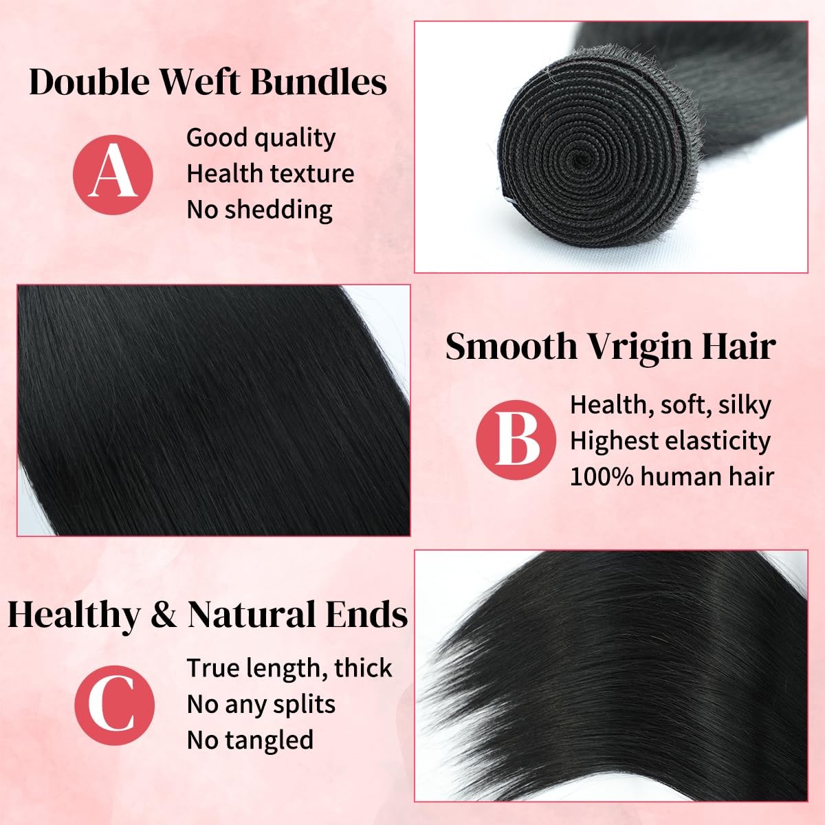 Cfy 32 Inch One Bundle Human Hair Straight 12A 100 Unprocessed Brazilian Virgin
