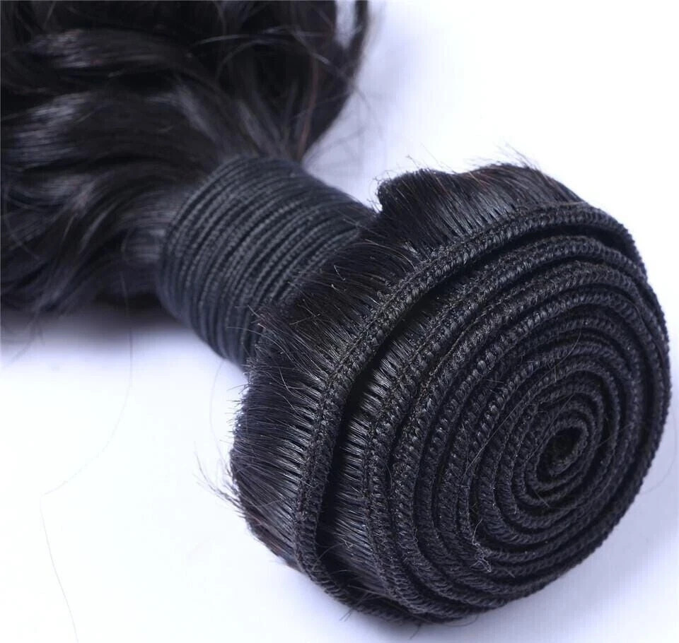 12A 20+20+22 PERUVIAN RAW VIRGIN HUMAN HAIR DEEP WAVES NATURAL COLOUR 1B# 300g