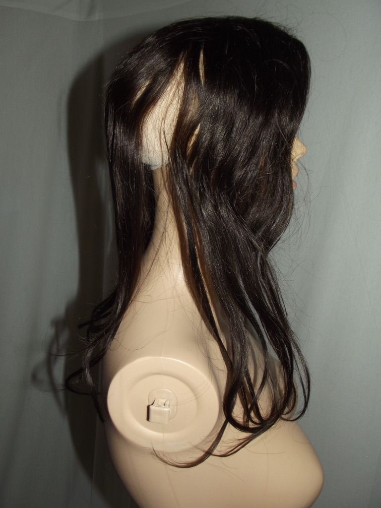 Womens Hair Pieces 100% Human Hair Brown topper