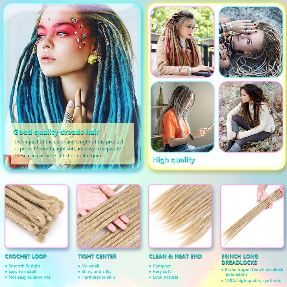 Dread Locks Crochet Braiding Dreadlock Hair Extensions Synthetic Hair Extensions