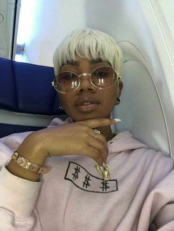 Short Pixie Haircut 100% Human Hair Short Blonde Wigs for Black Women None Lace