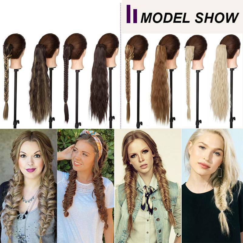 Thick Claw on Ponytail Hair Piece Clip in Hair Extension As Human Hair For Woman