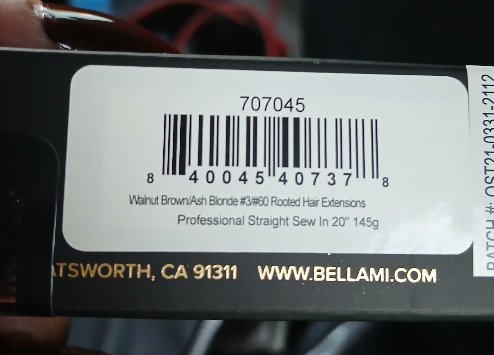 Bellami 20″ Walnut Brown Ash Blonde Rooted Volume Weft