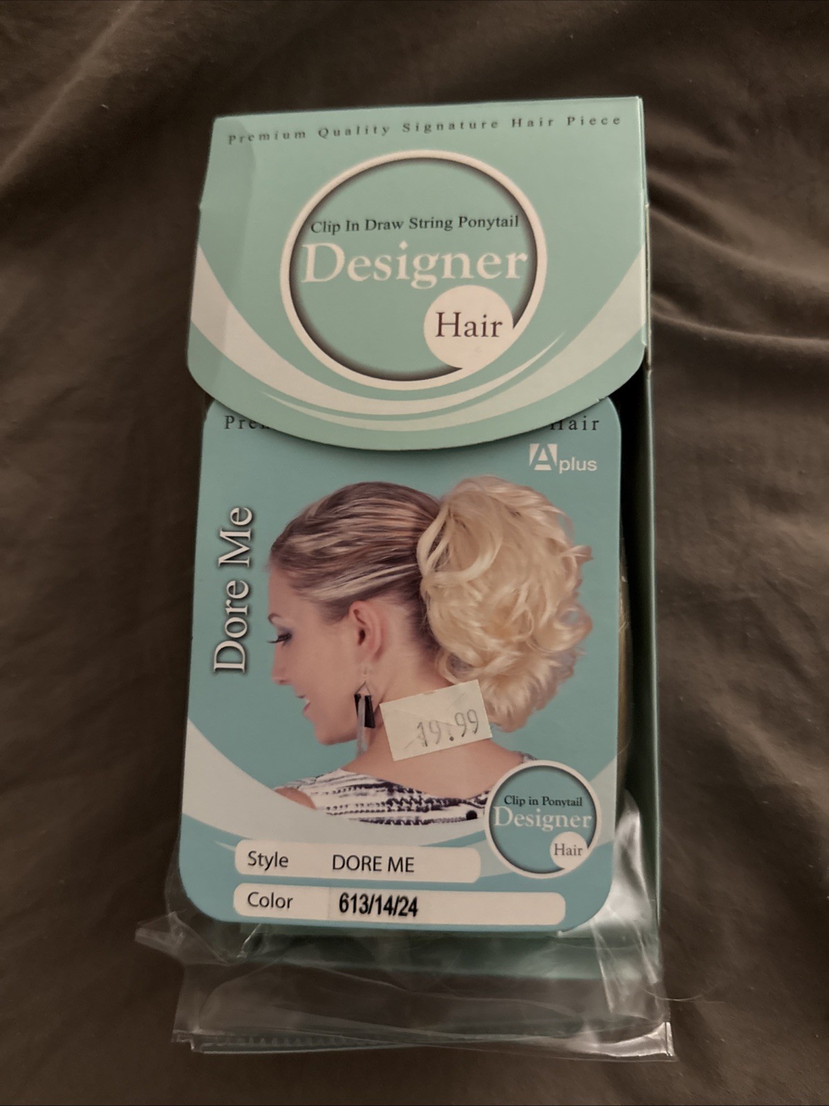 New A plus Clip In Drawstring Ponytail Butterscotch, Blonde