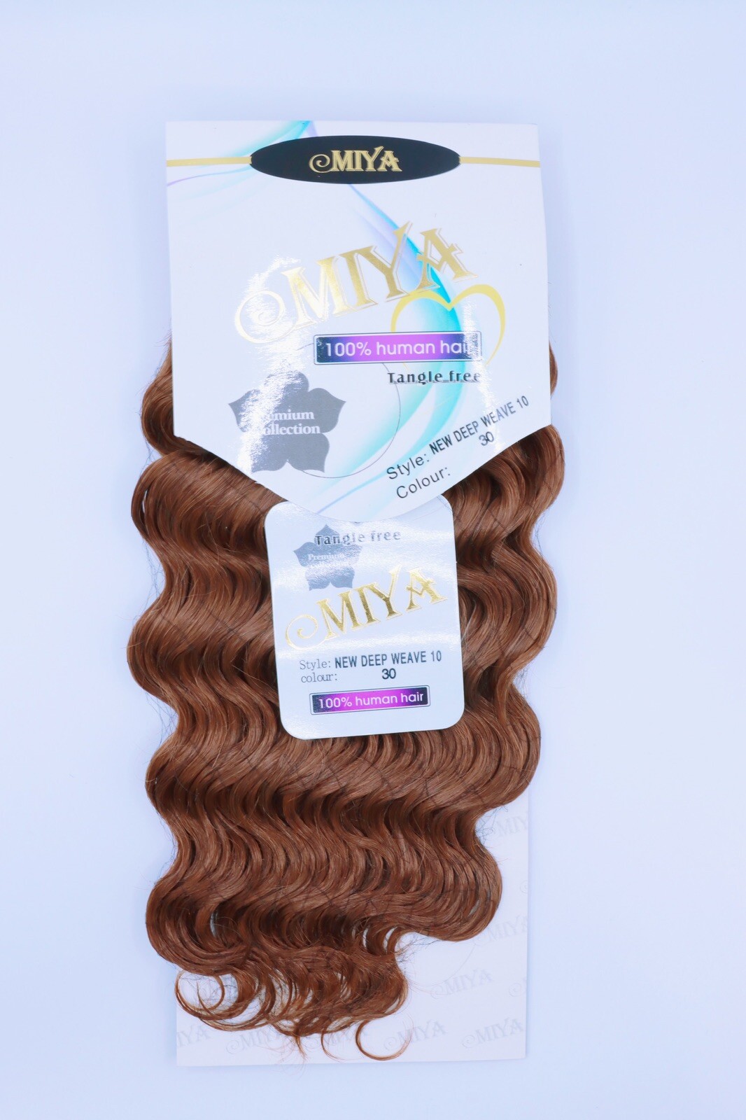 10” Miya Tangle Free Premium True Human Hair Extension, Bundle, Wavy, Sew, #30