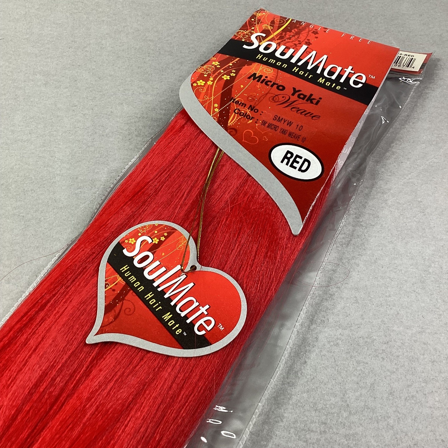 SoulMate Micro Yaki Weave Hair Extensions RED Heat Resistant Human Hair Blend