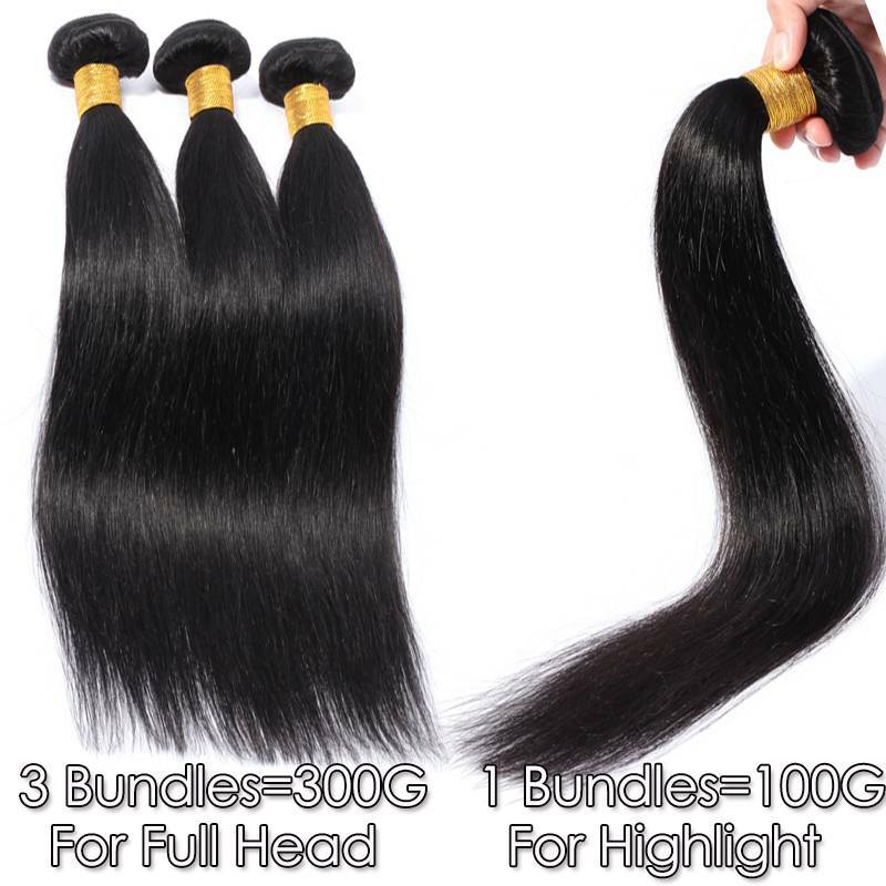 Thick 100-300g 1-3 Bundles 7A Unprocessed Brazilian Virgin Human Hair Cheap C151
