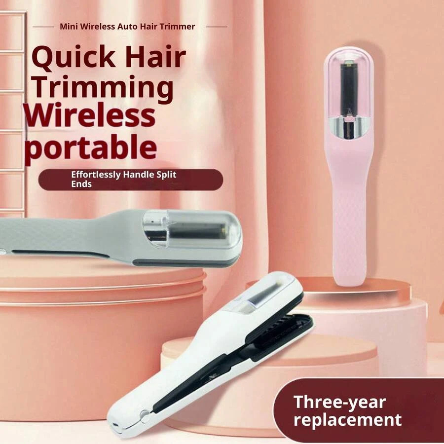 Lazy Hair Care 2-In-1 Split End & Frizz Trimmer, Wireless USB Rechargeable