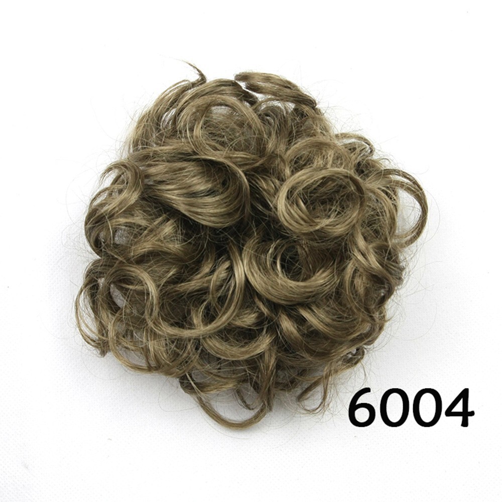 Messy Curly Bun Hairpieces for Women Synthetic Scrunchies Curls Ponytail Chignon
