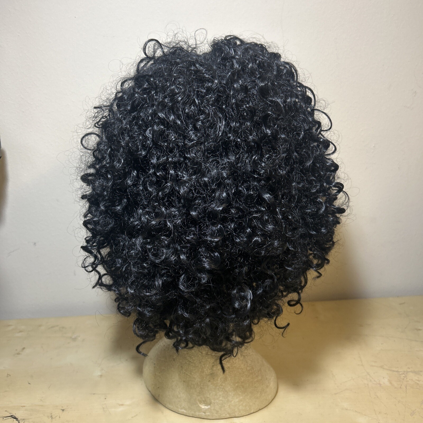 ANNIVIA 17 Inch Mid Length Styleable Curly Wig for Women Afro Kinky Curly Wig W