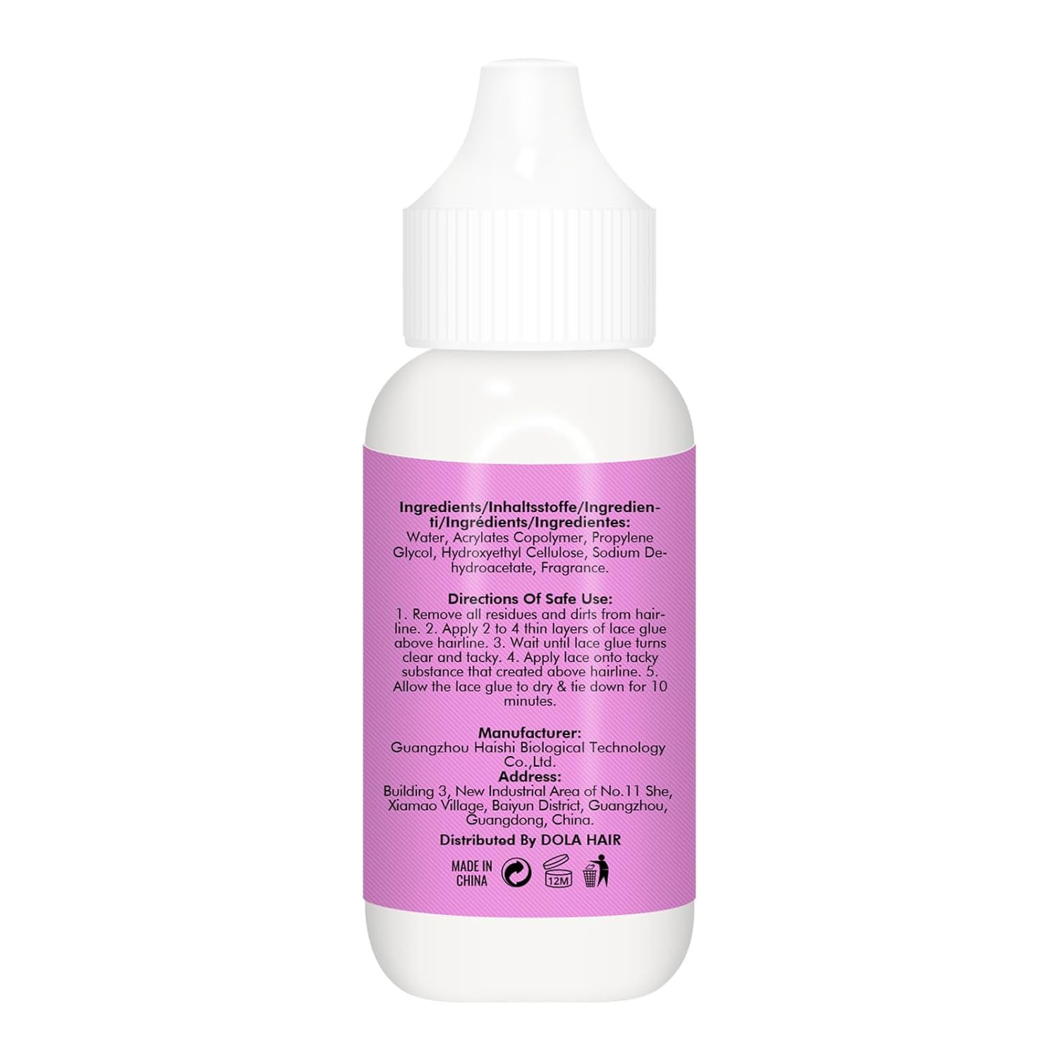 Dolahair Extreme Hold Lace Glue for Wigs, Waterproof, Invisible Bonding, 1.3