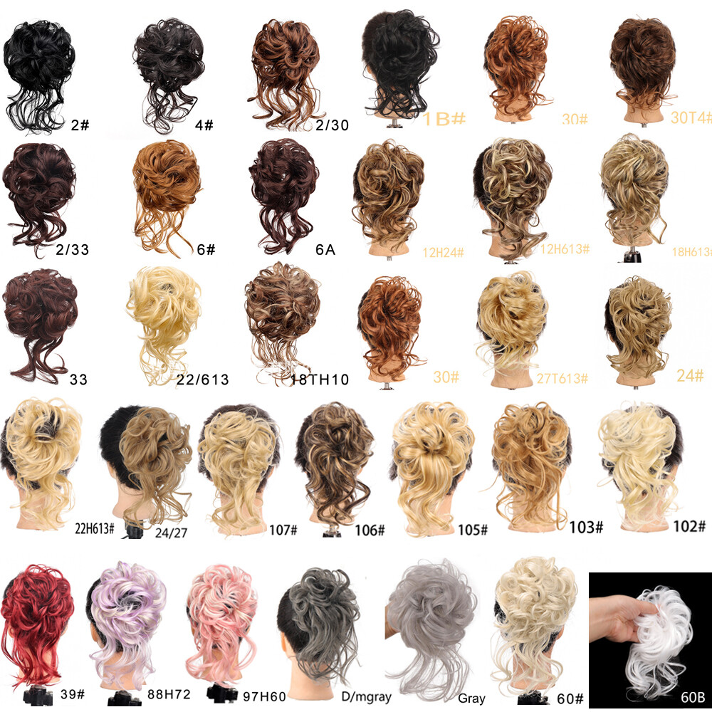 Messy Hair Scrunchies Tousled Updo Hairpiece Bun Ponytai Chignon for Women Girls