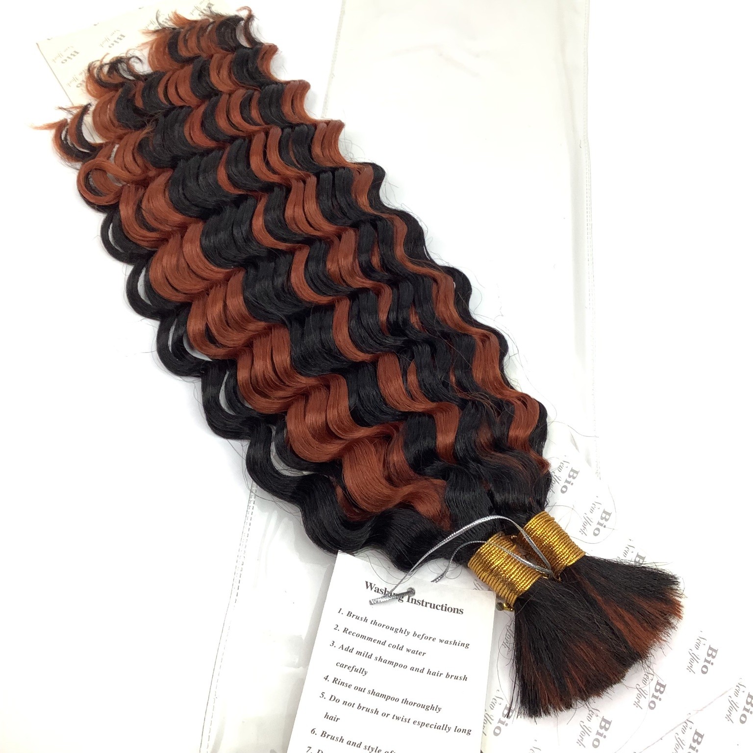 New York Bio H/H Deep Bulk Human Hair Extension 14″ F1B/350 Premium Wavy