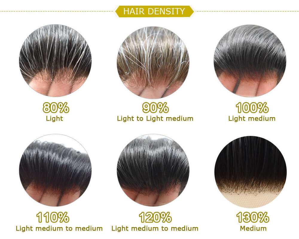 Mono NPU Men Toupee Durable Strong Knot Human Hair Replacement System Hairpiece