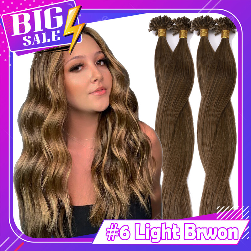 100gr Real THICK Pre Bonded Keratin Nail U Tip 100% Remy Human Hair Extensions