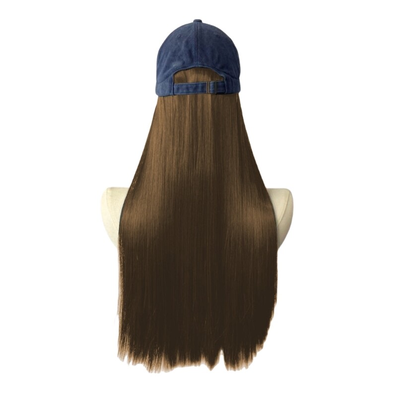 Casual Baseball Hat with Hairpiece Ponytail Hair Extensions for Cosplay Props