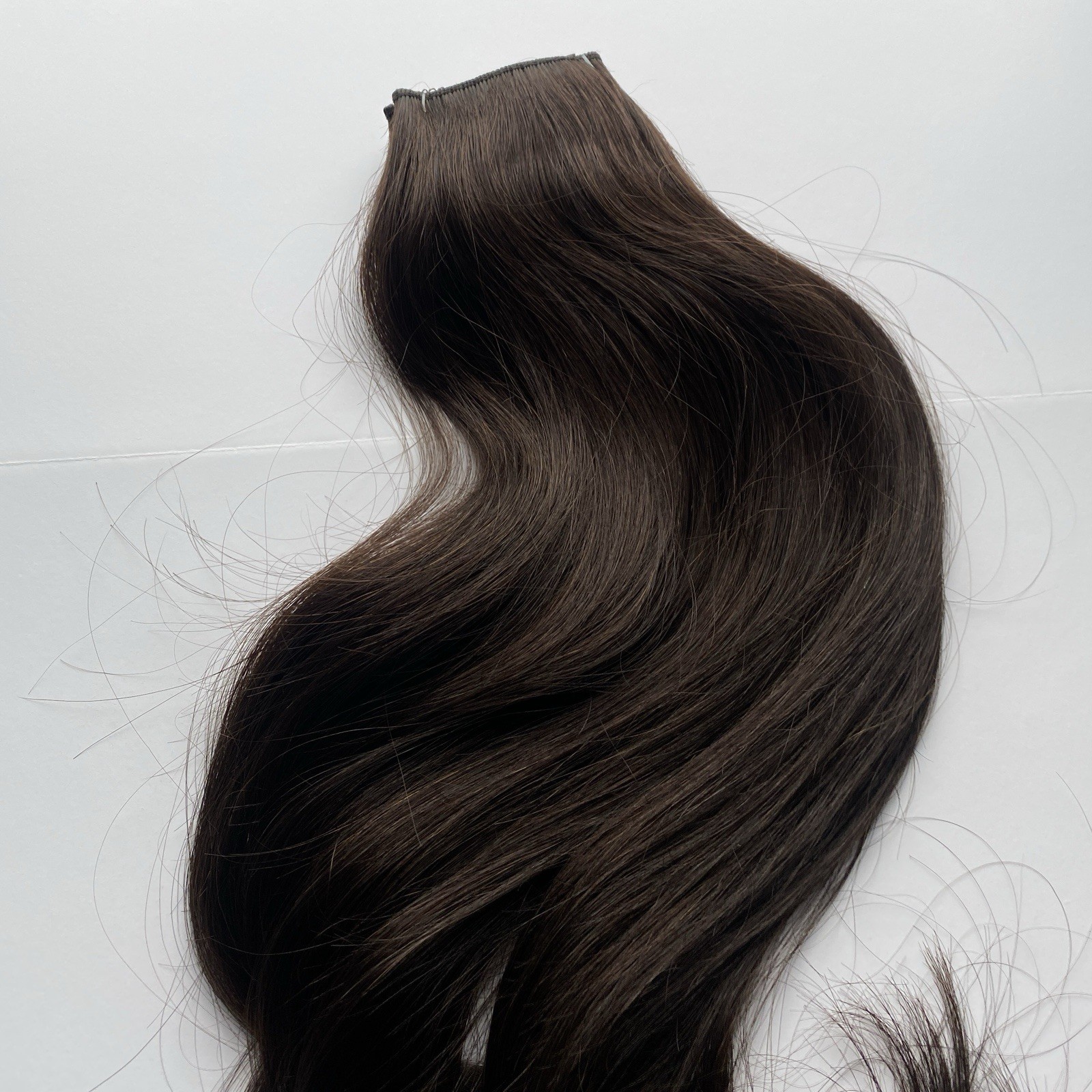 Sunny Human Hair 20 Inch 100g Invisible Wire Hair Extensions #2 Darkest Brown