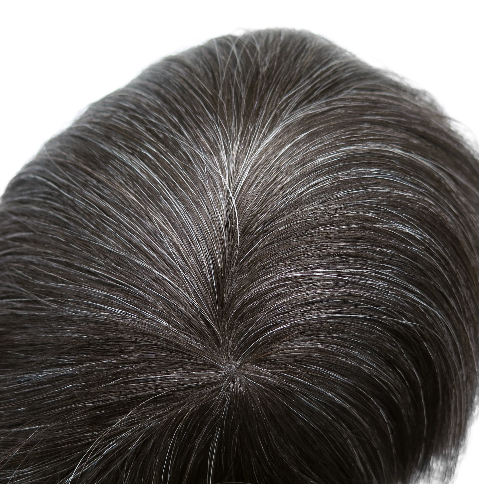 European Virgin Hair System Toupee Injection Skin Hairpieces Real Mens Wig #1B20