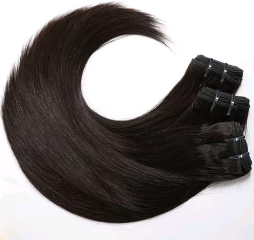 yuccy 100g/Bundle Raw Human Hair Bundles, 16a Raw Indian Hair, 100% Unprocessed