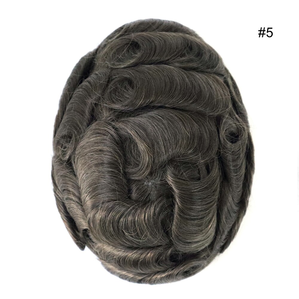 男式发饰人体头发替换系统精细单色 Toupee 经济运输-