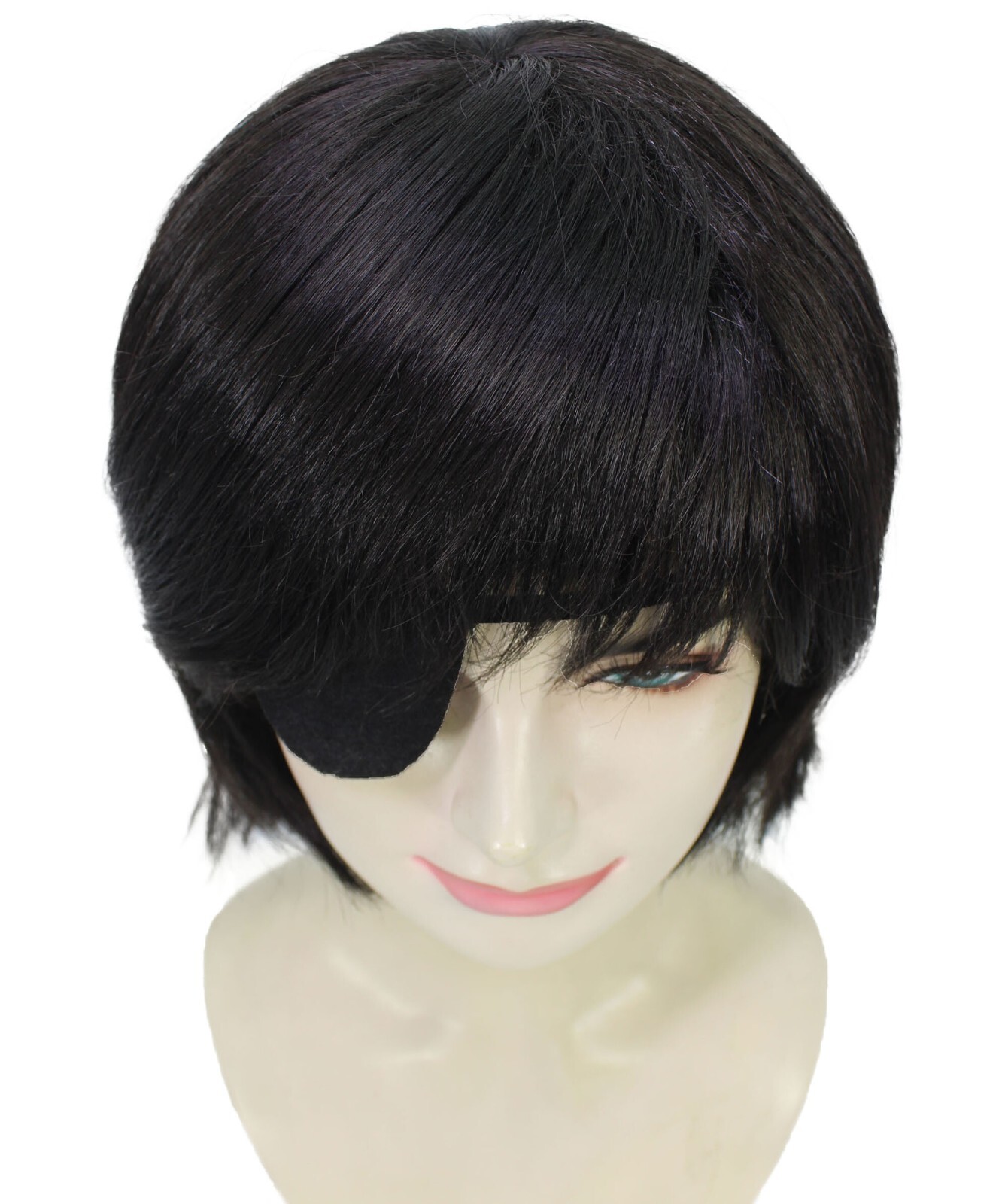 Adult Women’s Devil Hunter Bob Anime Wig, Breathable Capless Design, HW-7092