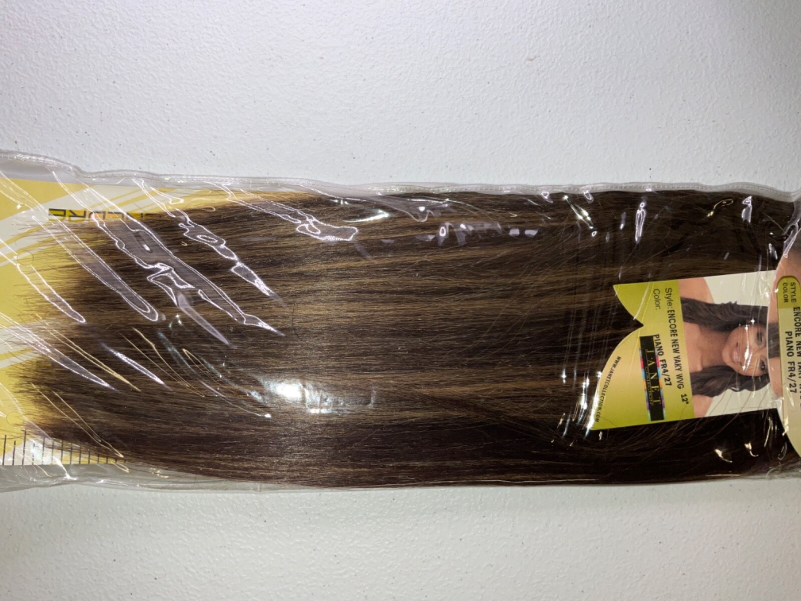 Janet Collection Encore 100% Human Hair New Yaky WV/Color Piano FR 4/27 (12inch)