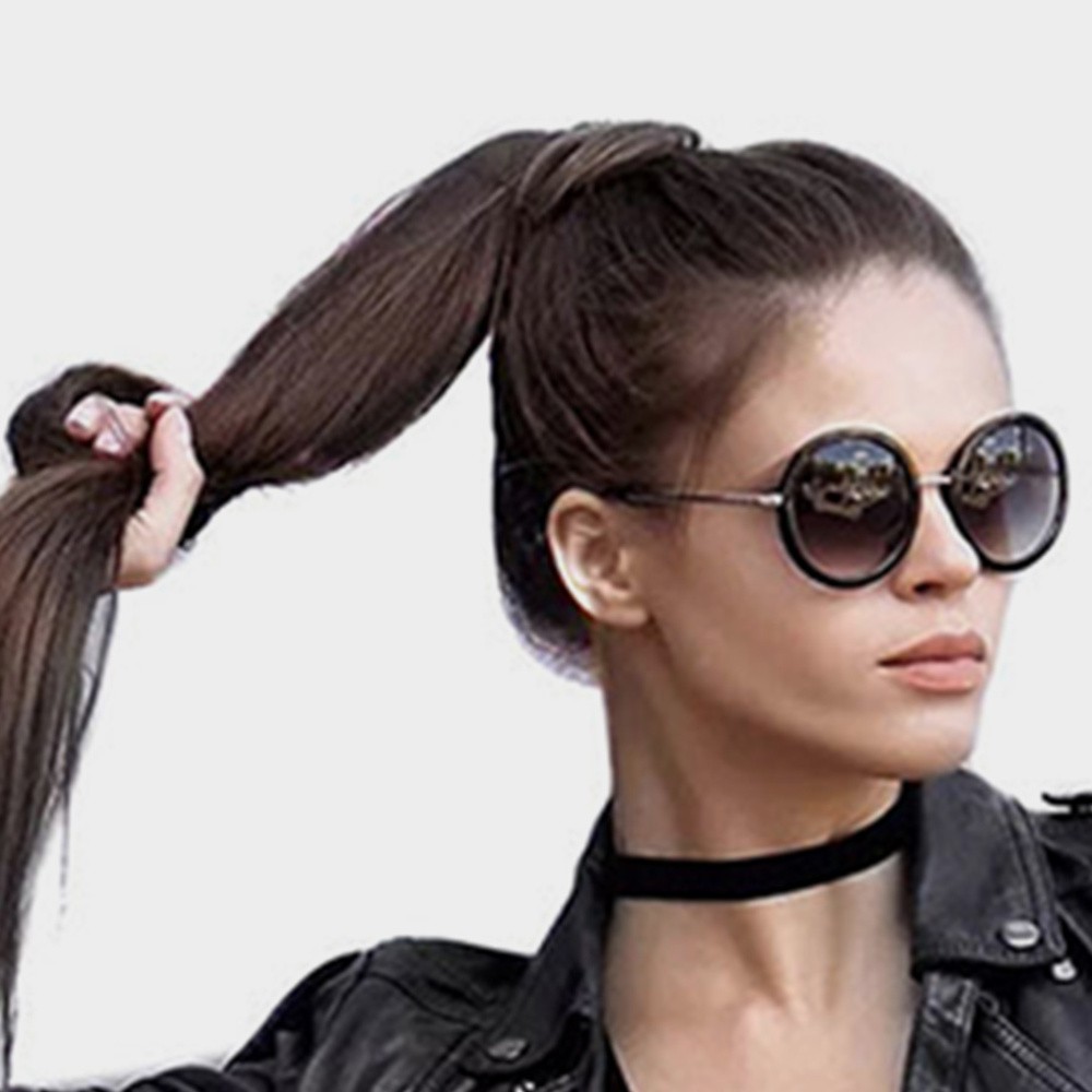High Temperature Fiber Straight Ponytail Extension for Women Girls